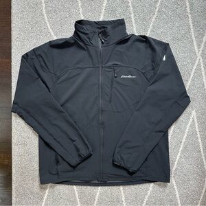 Eddie Bauer Lightweight Black Zipper Windbreaker Jacket